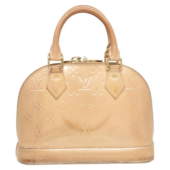 LOUIS VUITTON Monogram Vernis Alma BB Hand Bag Beige Dunne - Picture 3 of 16
